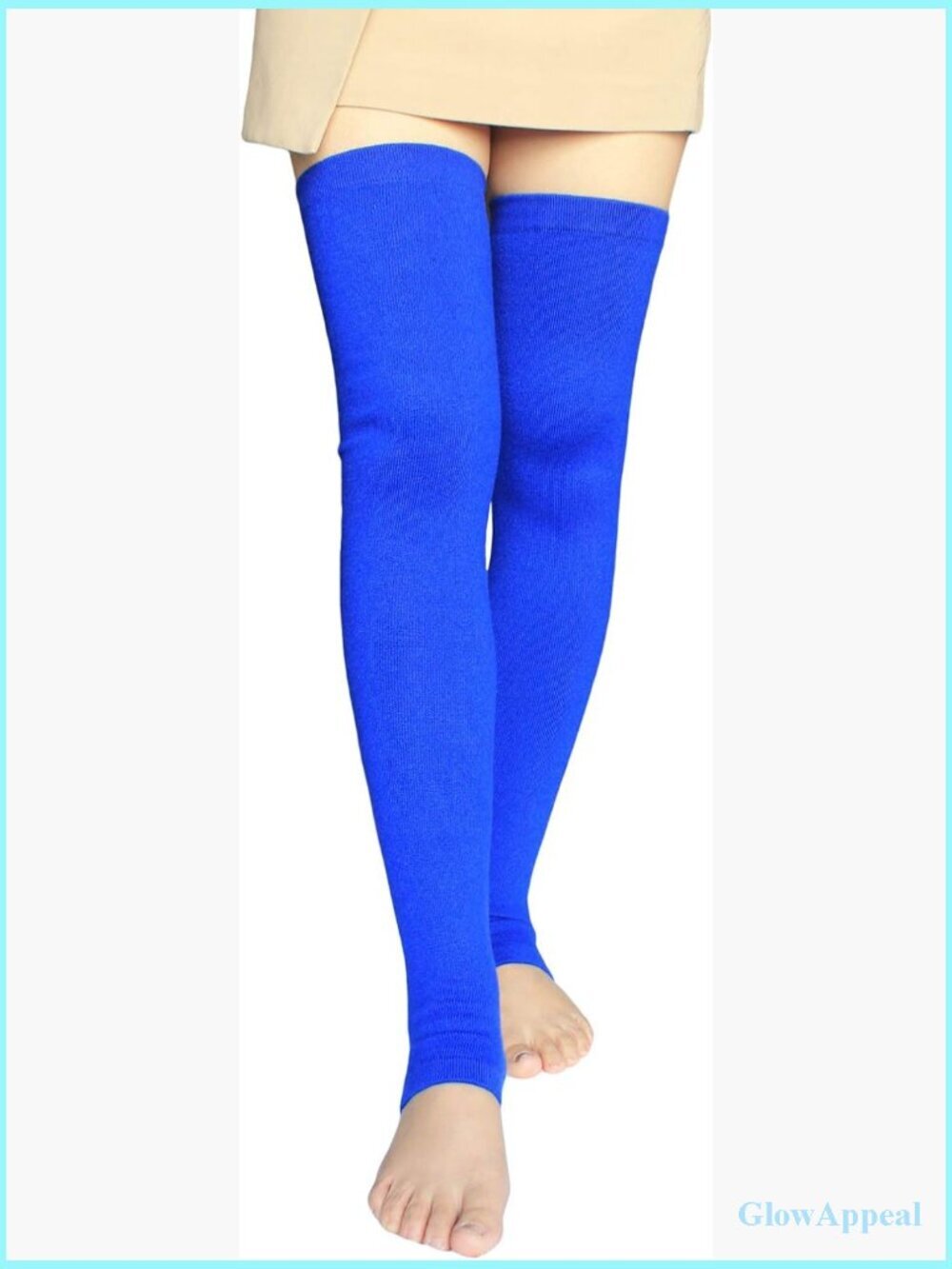 Cashmere Wool Over Knee High Boot Socks Leg Warmers Winter Knitted